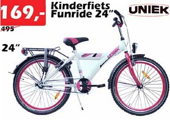 Aanbiedingen Kinderfiets funride 24`` - Huismerk - Itek - Geldig van 07/07/2022 tot 31/07/2022 bij Itek