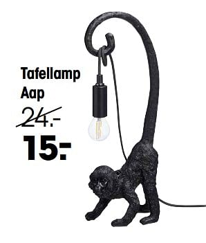 Aanbiedingen Tafellamp aap - Huismerk - Kwantum - Geldig van 18/07/2022 tot 21/08/2022 bij Kwantum