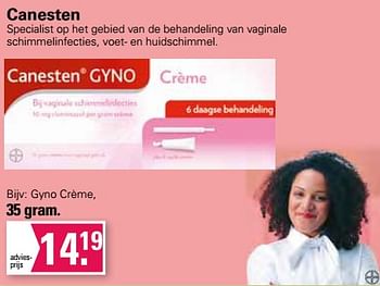 Aanbiedingen Canesten gyno crème - Canesten - Geldig van 13/07/2022 tot 30/07/2022 bij De Online Drogist