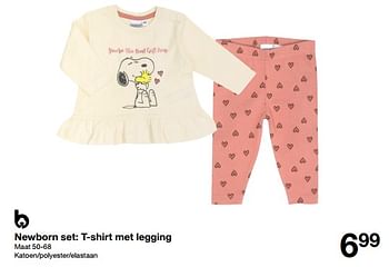 Aanbiedingen Newborn set t-shirt met legging - Huismerk - Zeeman  - Geldig van 16/07/2022 tot 22/07/2022 bij Zeeman