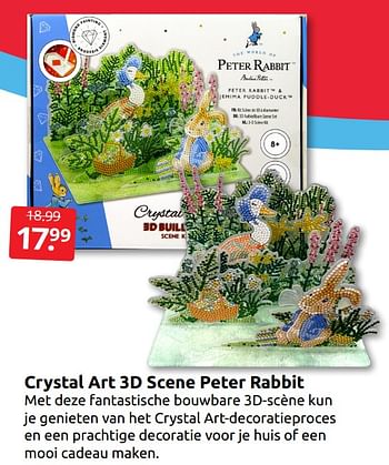 Aanbiedingen Crystal art 3d scene peter rabbit - Huismerk - Boekenvoordeel - Geldig van 16/07/2022 tot 24/07/2022 bij Boekenvoordeel