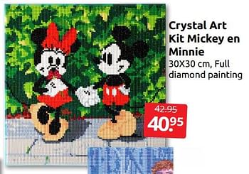 Aanbiedingen Crystal art kit mickey en minnie - Huismerk - Boekenvoordeel - Geldig van 16/07/2022 tot 24/07/2022 bij Boekenvoordeel
