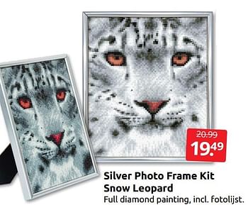 Aanbiedingen Silver photo frame kit snow leopard - Huismerk - Boekenvoordeel - Geldig van 16/07/2022 tot 24/07/2022 bij Boekenvoordeel