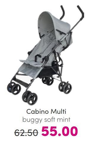 Aanbiedingen Cabino multi buggy soft mint - Cabino - Geldig van 17/07/2022 tot 23/07/2022 bij Baby & Tiener Megastore