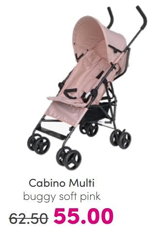 Aanbiedingen Cabino multi buggy soft pink - Cabino - Geldig van 17/07/2022 tot 23/07/2022 bij Baby & Tiener Megastore
