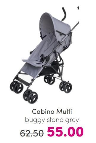 Aanbiedingen Cabino multi buggy stone grey - Cabino - Geldig van 17/07/2022 tot 23/07/2022 bij Baby & Tiener Megastore