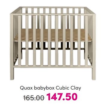 Aanbiedingen Quax babybox cubic clay - Quax - Geldig van 17/07/2022 tot 23/07/2022 bij Baby & Tiener Megastore