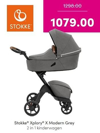 Aanbiedingen Stokke xplory x modern grey 2 in 1 kinderwagen - Stokke - Geldig van 17/07/2022 tot 23/07/2022 bij Baby & Tiener Megastore