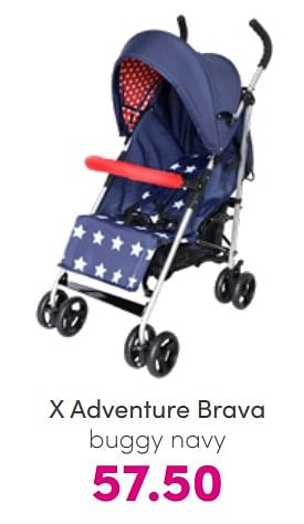Aanbiedingen X adventure brava buggy navy - Xadventure - Geldig van 17/07/2022 tot 23/07/2022 bij Baby & Tiener Megastore
