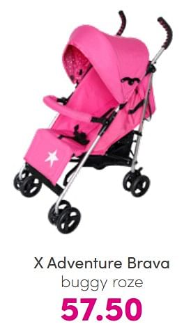 Aanbiedingen X adventure brava buggy roze - Xadventure - Geldig van 17/07/2022 tot 23/07/2022 bij Baby & Tiener Megastore