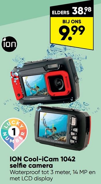 Aanbiedingen Ion cool-icam 1042 selfie camera - Ion - Geldig van 18/07/2022 tot 31/07/2022 bij Big Bazar
