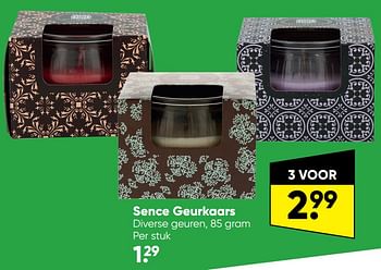 Aanbiedingen Sence geurkaars - Sence - Geldig van 18/07/2022 tot 31/07/2022 bij Big Bazar