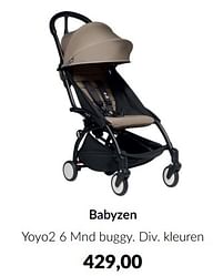 Aanbiedingen Babyzen yoyo2 6 mnd buggy - Babyzen - Geldig van 19/07/2022 tot 15/08/2022 bij Babypark
