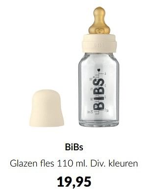 Aanbiedingen Bibs glazen fles - Bibs - Geldig van 19/07/2022 tot 15/08/2022 bij Babypark