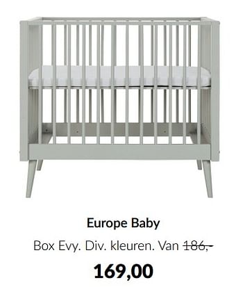Aanbiedingen Europe baby box evy - Europe baby - Geldig van 19/07/2022 tot 15/08/2022 bij Babypark
