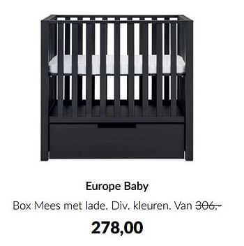 Aanbiedingen Europe baby box mees met lade - Europe baby - Geldig van 19/07/2022 tot 15/08/2022 bij Babypark