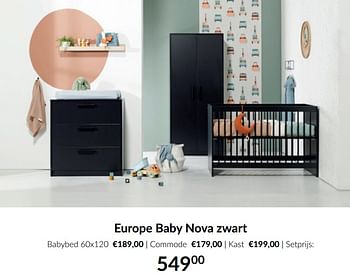 Aanbiedingen Europe baby nova zwart - Europe baby - Geldig van 19/07/2022 tot 15/08/2022 bij Babypark