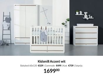 Aanbiedingen Kidsmill accent wit - Kidsmill - Geldig van 19/07/2022 tot 15/08/2022 bij Babypark