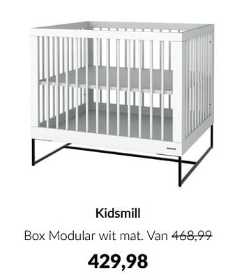 Aanbiedingen Kidsmill box modular wit mat - Kidsmill - Geldig van 19/07/2022 tot 15/08/2022 bij Babypark