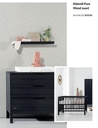Aanbiedingen Kidsmill pure wood zwart bed - Kidsmill - Geldig van 19/07/2022 tot 15/08/2022 bij Babypark