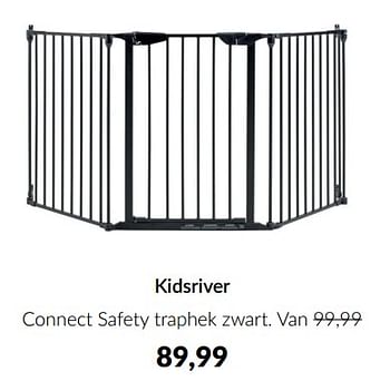 Aanbiedingen Kidsriver connect safety traphek zwart - Kidsriver - Geldig van 19/07/2022 tot 15/08/2022 bij Babypark