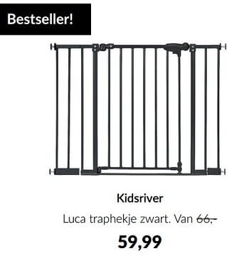 Aanbiedingen Kidsriver luca traphekje zwart - Kidsriver - Geldig van 19/07/2022 tot 15/08/2022 bij Babypark