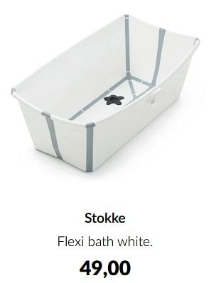 Aanbiedingen Stokke flexi bath white - Stokke - Geldig van 19/07/2022 tot 15/08/2022 bij Babypark