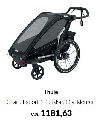 Aanbiedingen Thule chariot sport 1 fietskar - Thule - Geldig van 19/07/2022 tot 15/08/2022 bij Babypark