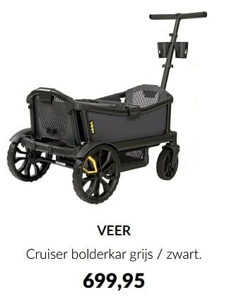 Aanbiedingen Veer cruiser bolderkar grijs - zwart - Veer - Geldig van 19/07/2022 tot 15/08/2022 bij Babypark