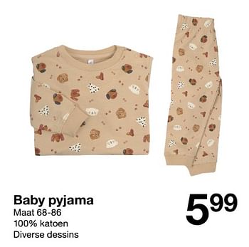 Aanbiedingen Baby pyjama - Huismerk - Zeeman  - Geldig van 23/07/2022 tot 29/07/2022 bij Zeeman