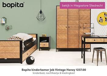 Aanbiedingen Bopita kinderkamer job vintage honey - Bopita - Geldig van 24/07/2022 tot 30/07/2022 bij Baby & Tiener Megastore