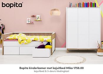 Aanbiedingen Bopita kinderkamer met kajuitbed mika - Bopita - Geldig van 24/07/2022 tot 30/07/2022 bij Baby & Tiener Megastore