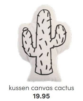 Aanbiedingen Kussen canvas cactus - Huismerk - Baby &amp; Tiener Megastore - Geldig van 24/07/2022 tot 30/07/2022 bij Baby & Tiener Megastore