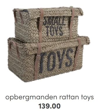 Aanbiedingen Opbergmanden rattan toys - Huismerk - Baby &amp; Tiener Megastore - Geldig van 24/07/2022 tot 30/07/2022 bij Baby & Tiener Megastore