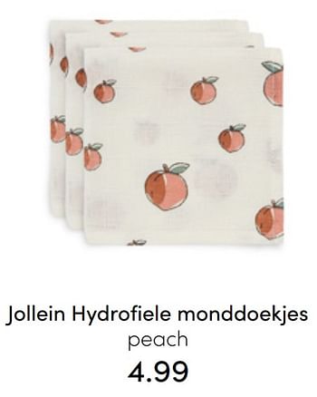 Aanbiedingen Jollein hydrofiele monddoekjes peach - Jollein - Geldig van 24/07/2022 tot 30/07/2022 bij Baby & Tiener Megastore