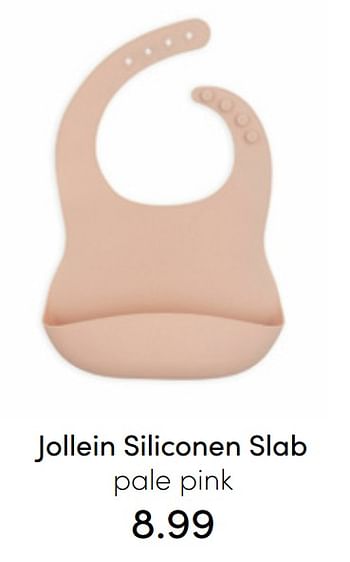 Aanbiedingen Jollein siliconen slab pale pink - Jollein - Geldig van 24/07/2022 tot 30/07/2022 bij Baby & Tiener Megastore
