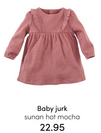 Aanbiedingen Baby jurk sunan hot mocha - Z8 - Geldig van 24/07/2022 tot 30/07/2022 bij Baby & Tiener Megastore