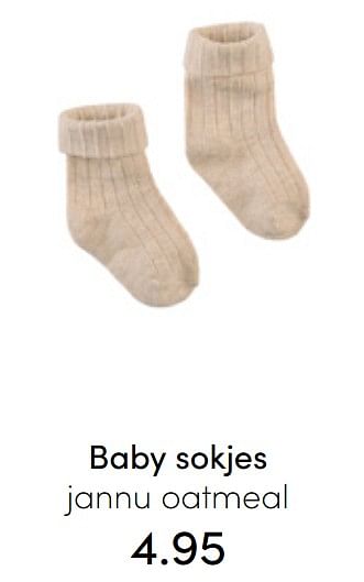 Aanbiedingen Baby sokjes jannu oatmeal - Z8 - Geldig van 24/07/2022 tot 30/07/2022 bij Baby & Tiener Megastore
