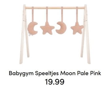 Aanbiedingen Babygym speeltjes moon pale pink - Jollein - Geldig van 24/07/2022 tot 30/07/2022 bij Baby & Tiener Megastore