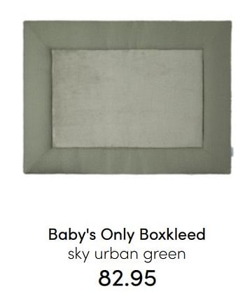 Aanbiedingen Baby`s only boxkleed sky urban green - Baby's Only - Geldig van 24/07/2022 tot 30/07/2022 bij Baby & Tiener Megastore