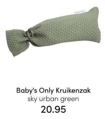 Aanbiedingen Baby`s only kruikenzak sky urban green - Baby's Only - Geldig van 24/07/2022 tot 30/07/2022 bij Baby & Tiener Megastore