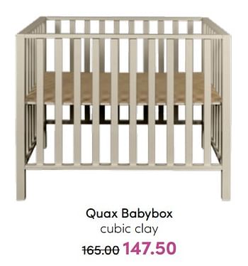 Aanbiedingen Quax babybox cubic clay - Quax - Geldig van 24/07/2022 tot 30/07/2022 bij Baby & Tiener Megastore