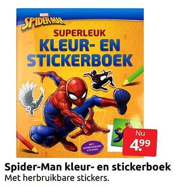 Aanbiedingen Spider-man kleur- en stickerboek - Huismerk - Boekenvoordeel - Geldig van 22/07/2022 tot 31/07/2022 bij Boekenvoordeel