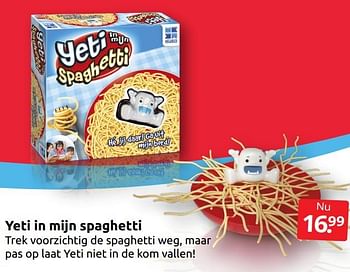 Aanbiedingen Yeti in mijn spaghetti - Megableu - Geldig van 22/07/2022 tot 31/07/2022 bij Boekenvoordeel