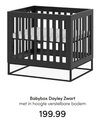 Aanbiedingen Babybox dayley zwart - Huismerk - Baby &amp; Tiener Megastore - Geldig van 31/07/2022 tot 06/08/2022 bij Baby & Tiener Megastore