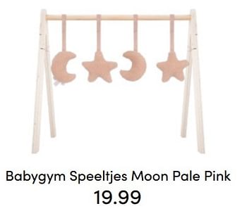 Aanbiedingen Babygym speeltjes moon pale pink - Jollein - Geldig van 31/07/2022 tot 06/08/2022 bij Baby & Tiener Megastore