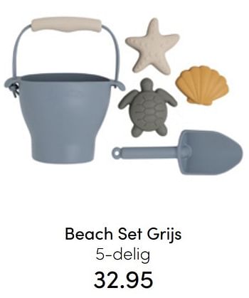 Aanbiedingen Beach set grijs 5-delig - Baby's Only - Geldig van 31/07/2022 tot 06/08/2022 bij Baby & Tiener Megastore