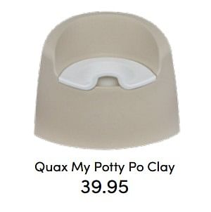 Aanbiedingen Quax my potty po clay - Quax - Geldig van 31/07/2022 tot 06/08/2022 bij Baby & Tiener Megastore