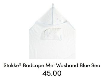Aanbiedingen Stokke badcape met washand blue sea - Stokke - Geldig van 31/07/2022 tot 06/08/2022 bij Baby & Tiener Megastore