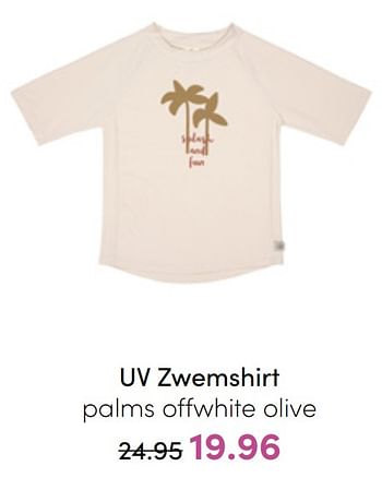 Aanbiedingen Uv zwemshirt palms offwhite olive - Lassig - Geldig van 31/07/2022 tot 06/08/2022 bij Baby & Tiener Megastore